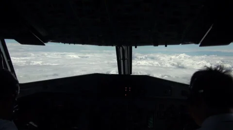 Cockpit of airplane window view -THREE C... | Stock Video | Pond5
