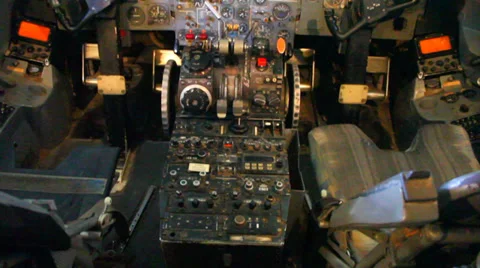 Cockpit of BAC 1-11 or one eleven Stock Footage 37323117