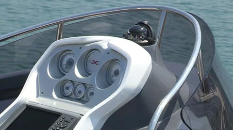 Cockpit of a boat Stock Footage 32324189
