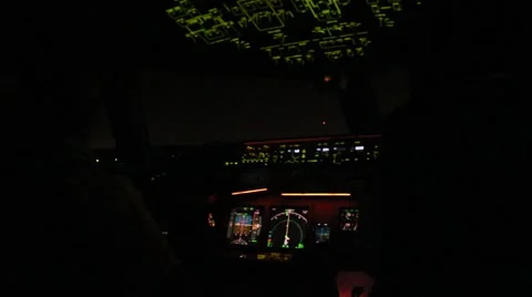 Cockpit of a Boeing 777 Stock Footage 40391013