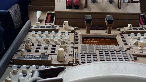 Cockpit buttons layout knobs phone 動画素材 157255458