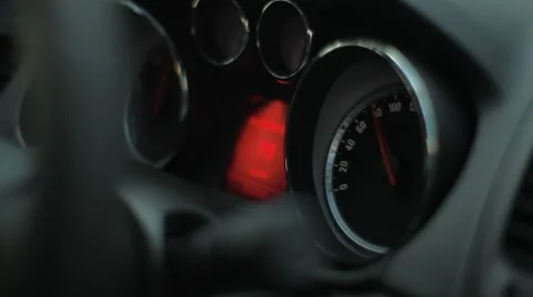 Cockpit Closeup Speedometer Stock Footage 47827388