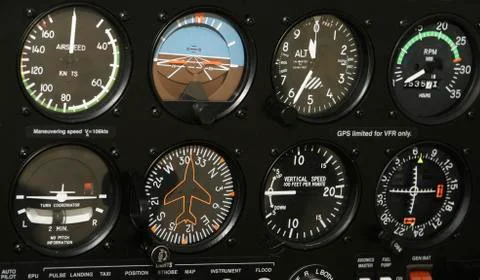 Cockpit control panel Stock Photos