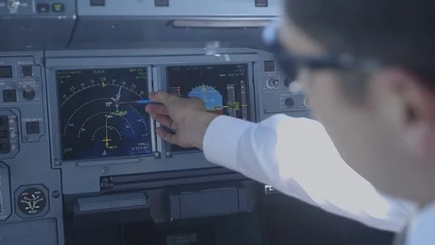 Cockpit controls Video stock 77099947