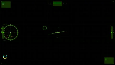 Cockpit display elements for science fiction military and war documentaries.. Video stock 327224171
