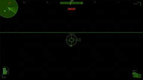 Cockpit display for military simulation in science fiction war documentary .. Stock Footage 327220805