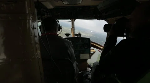 The cockpit of the helicopter pilot Stock Footage 40272239
