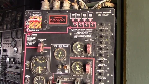 Cockpit Instruments WW2 Bomber Video stock 77151284