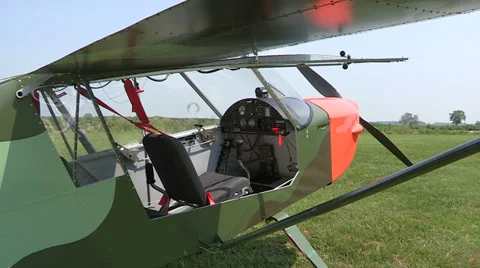 Cockpit of light aircraft Stock Footage 33061652