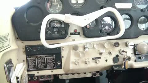 Cockpit of Small Airplane 動画素材 12576429