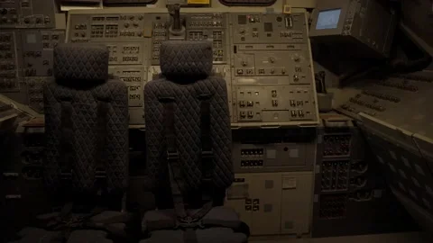 Cockpit of space shuttle Stock Footage 218619976