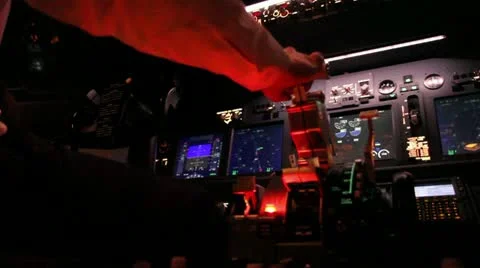 Cockpit throttle down Stock-Footage 21636239