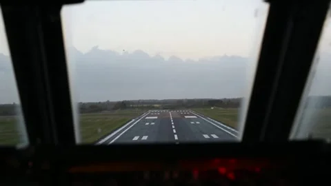 From the cockpit U.S. Air Force B-52 Stratofortress pilot taking off Stock Footage 294191585