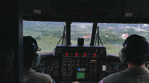 Cockpit view of plane. Stock Footage 54401672