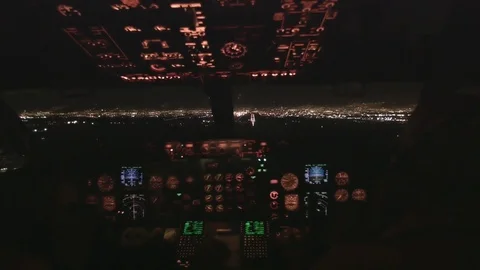 Cockpit View Plane Landing 動画素材 75174893