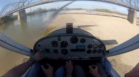 Cockpit view from small airplane Stock Footage 32212736