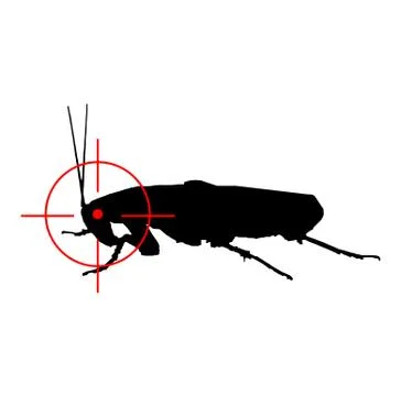 Cockroach and target Stock Illustration