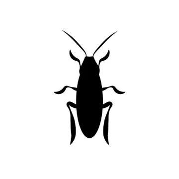 Cockroach a beetle contour. vector Stock Illustration