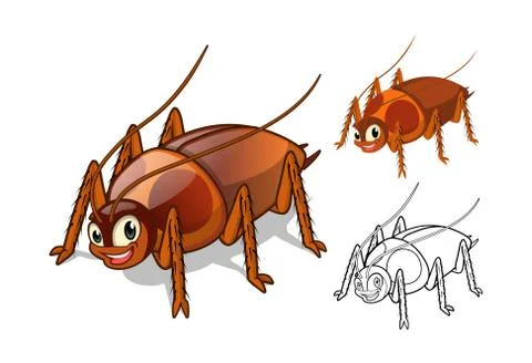 Cockroach Cartoon Character Stock Illustration