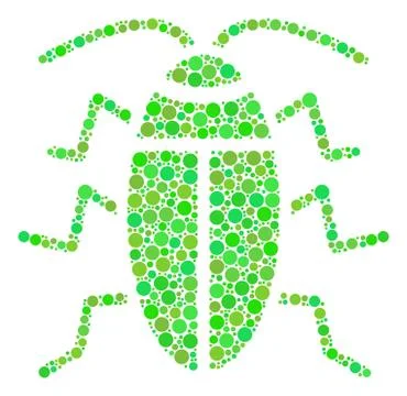 Cockroach Collage of Circles Illustrazione stock