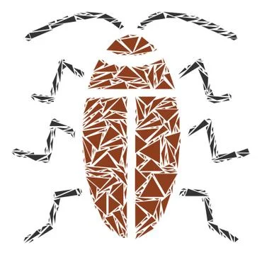 Cockroach Collage of Triangles Illustrazione stock