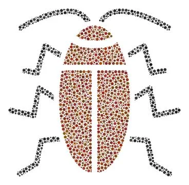 Cockroach Composition of Small Circles Illustrazione stock