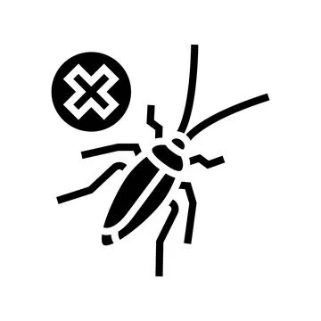 Cockroach control glyph icon vector illustration Stockillustratie