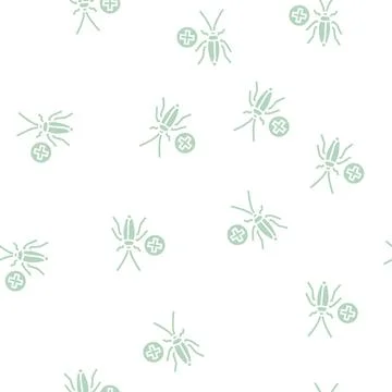 Cockroach control glyph seamless pattern 스톡 일러스트