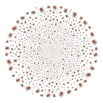 Cockroach Fireworks Sphere Illustrazione stock