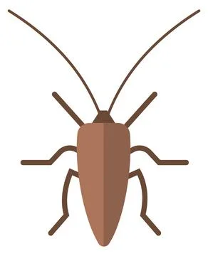 Cockroach flat icon. Pest symbol. Color insect 스톡 일러스트