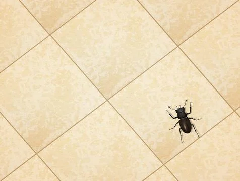 Cockroach on the floor Stock Illustration