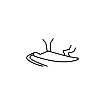 Cockroach icon. Element of pest icon for mobile concept and web apps. Thin line Stock Illustration
