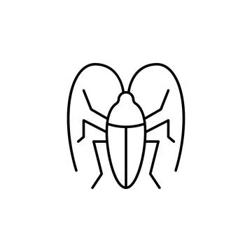 Cockroach icon. Element of pest icon for mobile concept and web apps. Thin line Illustration