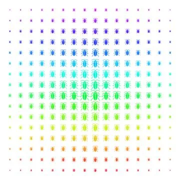 Cockroach Icon halftone Spectral pattern イラスト素材