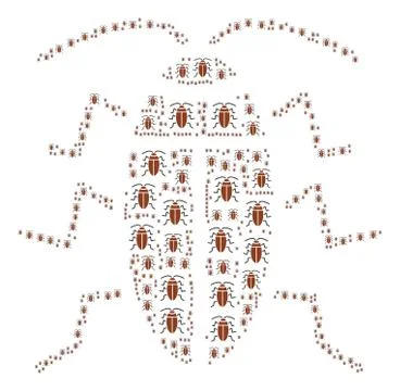 Cockroach Icon Shape Stock Illustration