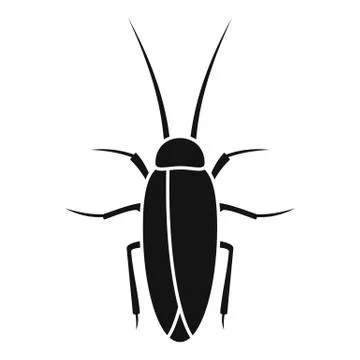 Cockroach insect icon, simple style Stock Illustration
