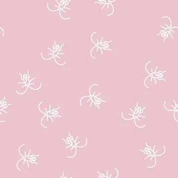 Cockroach insect line seamless pattern Stock Illustration
