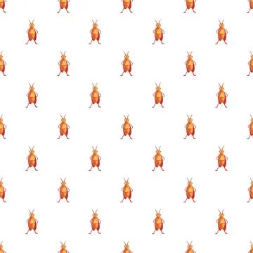 Cockroach insect pattern with repeating pest character design Stock Illustration