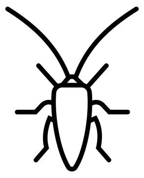 Cockroach linear icon. Pest symbol. Entomology sign Stock Illustration