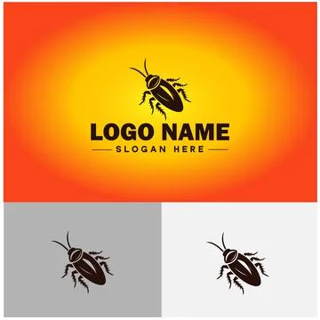 Cockroach logo vector art icon graphics for business brand icon cockroach l.. Stock Illustration