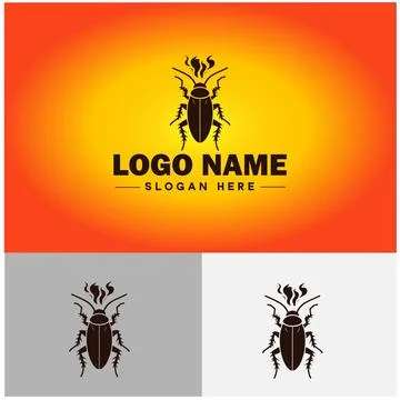 Cockroach logo vector art icon graphics for business brand icon cockroach l.. Stock Illustration