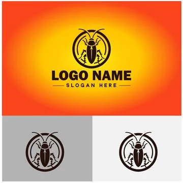 Cockroach logo vector art icon graphics for business brand icon cockroach l.. Stock Illustration