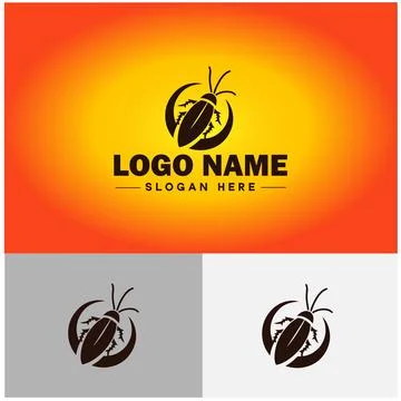 Cockroach logo vector art icon graphics for business brand icon cockroach l.. Stock Illustration
