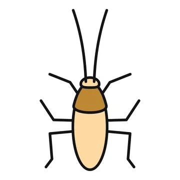 Cockroach pest control icon isolated on white Stock Illustration