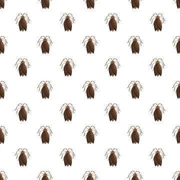 Cockroach pest control seamless vector pattern イラスト素材