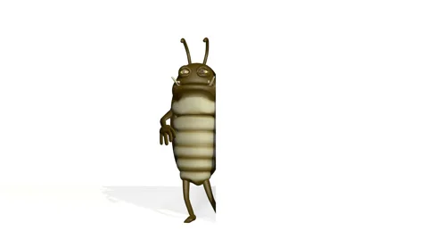 COCKROACH POINTING AT BLANK SIGN ON THE SIDE WALL Vídeos de archivo 68544540