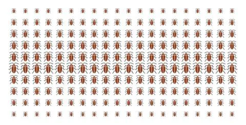 Cockroach Shape Halftone Pattern イラスト素材