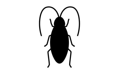 Cockroach, a simple icon of unpleasant pests Stock Illustration