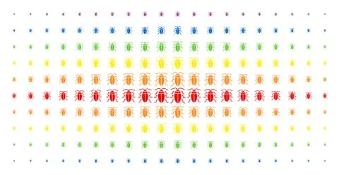 Cockroach Spectrum Halftone Matrix Stock Illustration