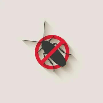 Cockroach warning sign Stock-Illustration